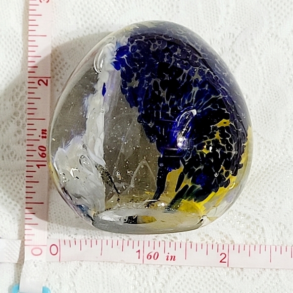 Vintage Hand Blown Glass Paperweight - Picture 6 of 8